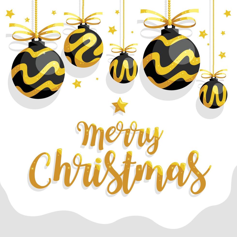 Merry Christmas Greeting Card, vector