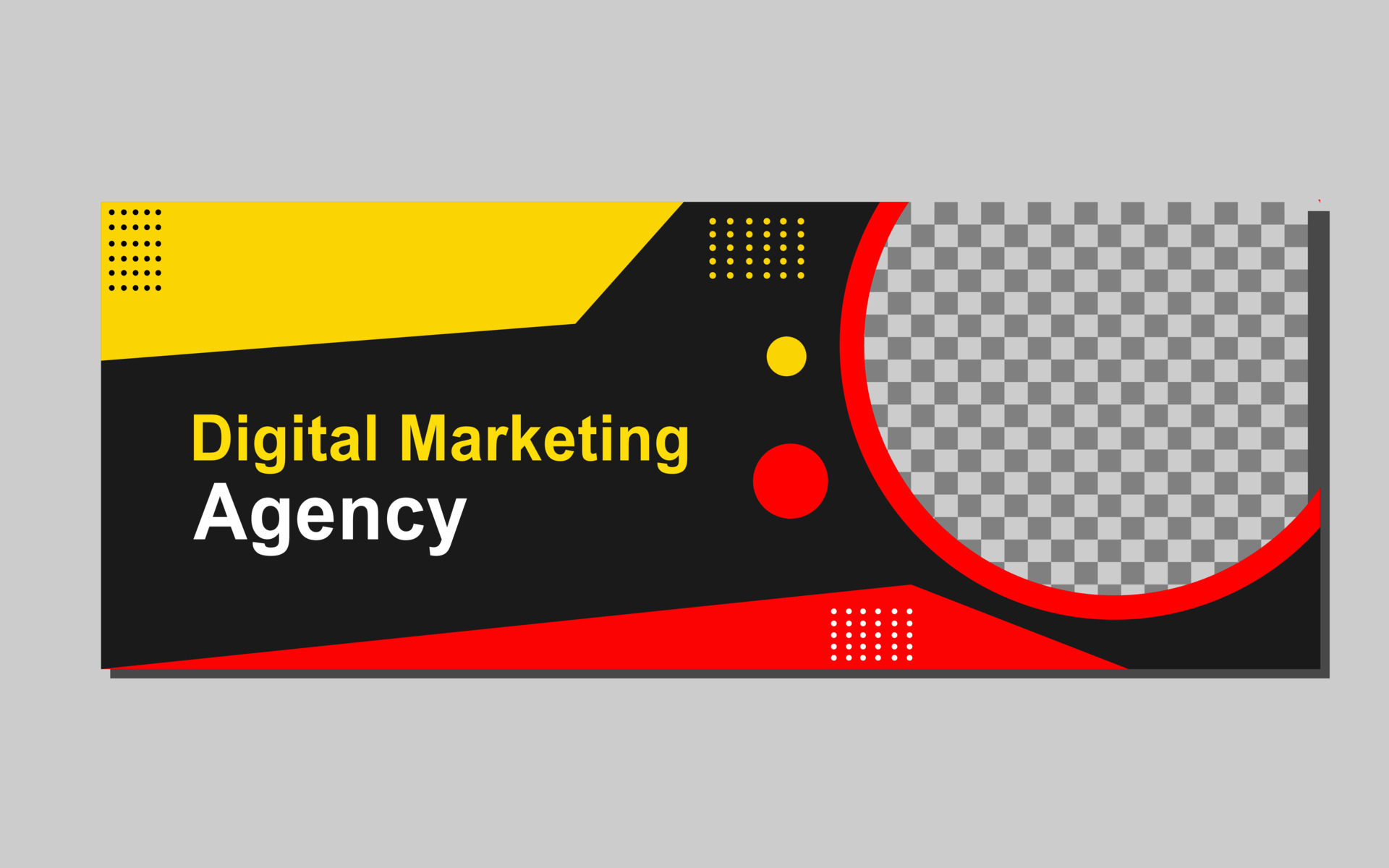 horizontal banner template design on black color background. design for