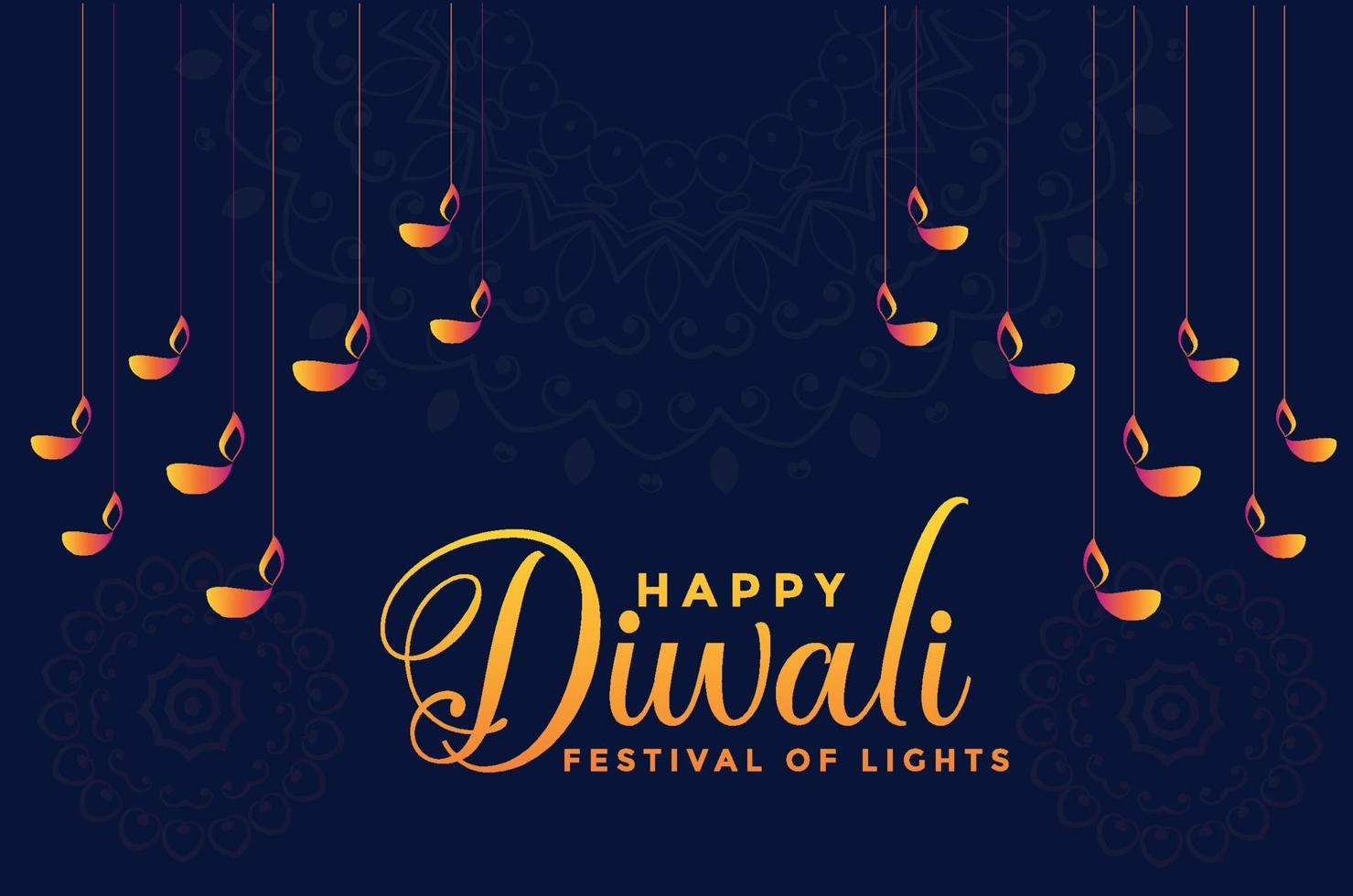 Diwali festival background vector illustration