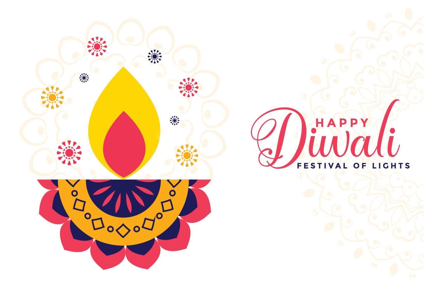 Ilustración de vector de fondo de festival de diwali