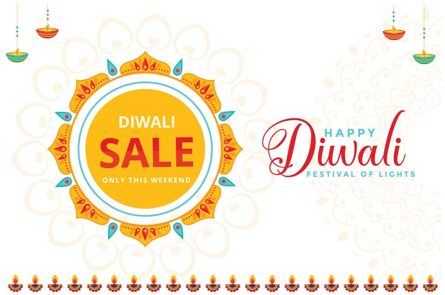 Diwali festival background vector illustration