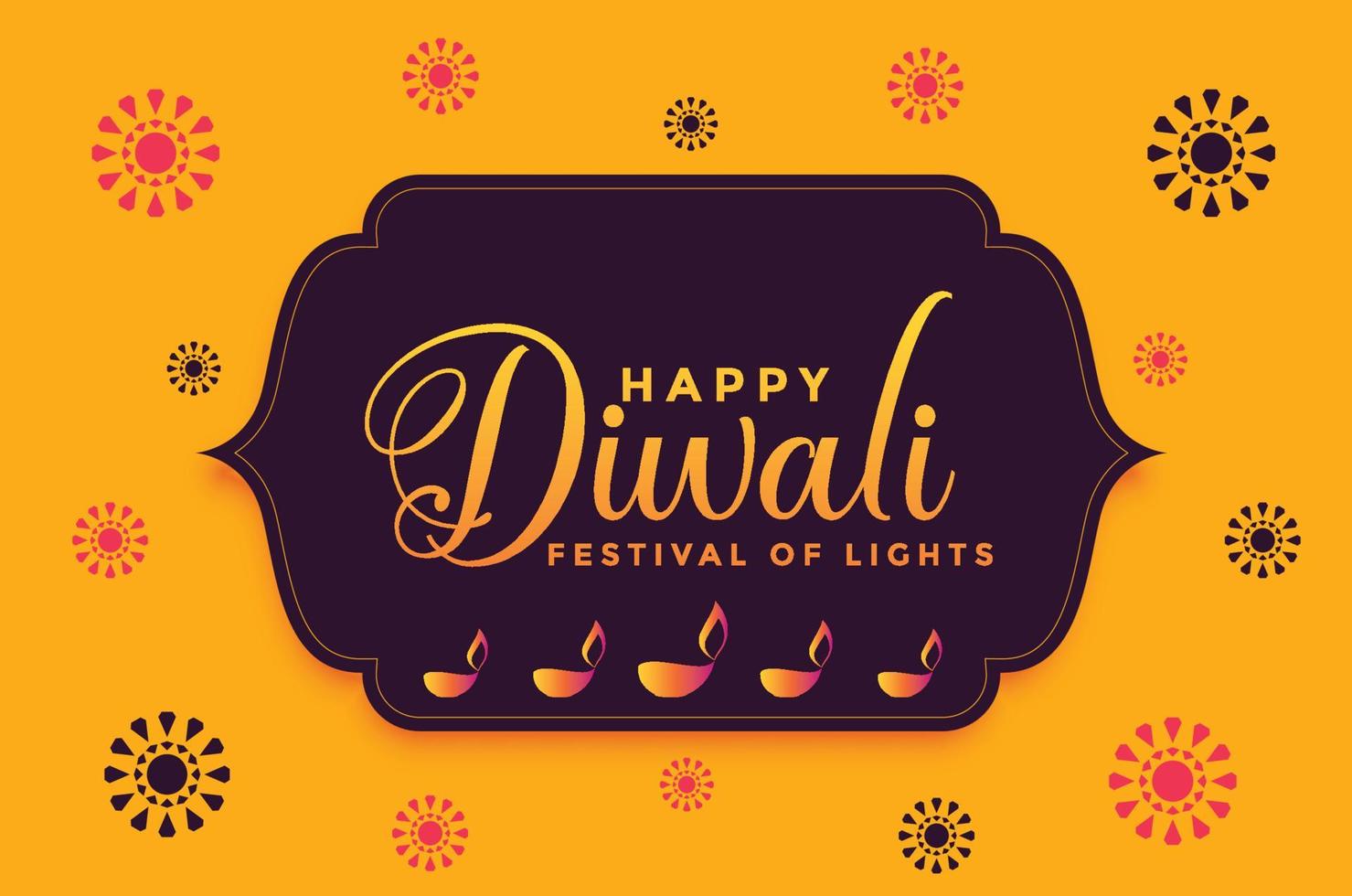 Ilustración de vector de fondo de festival de diwali