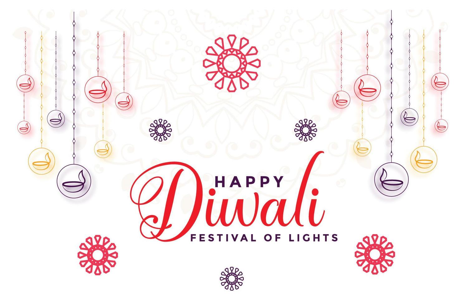 Ilustración de vector de fondo de festival de diwali