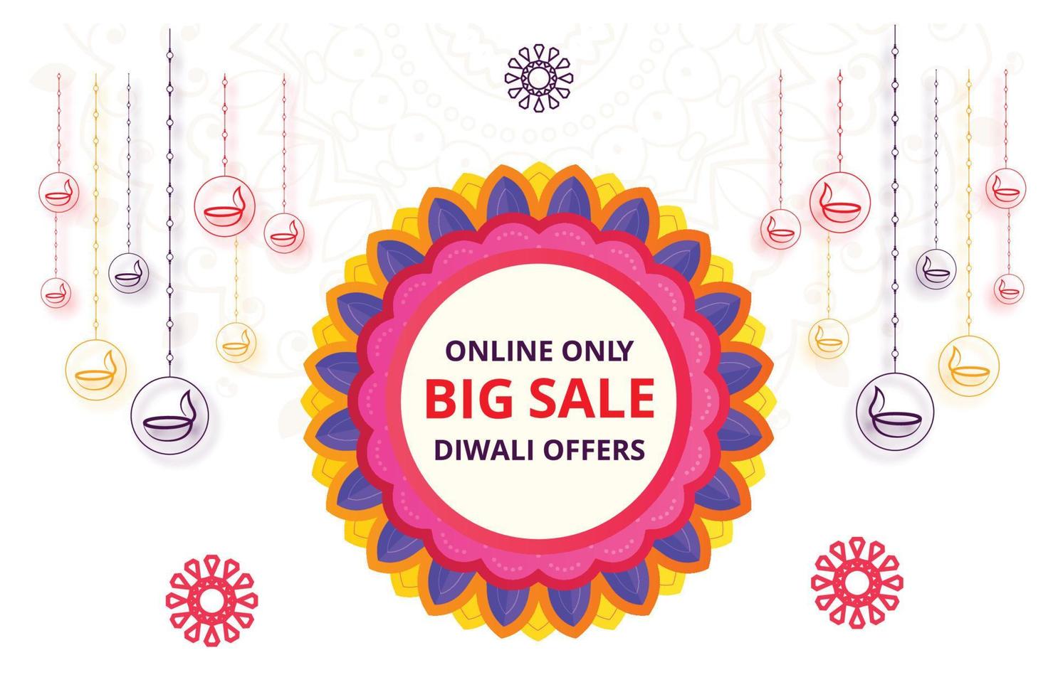 Diwali festival background vector illustration