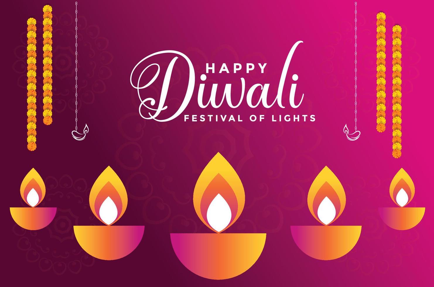 Diwali festival background vector illustration