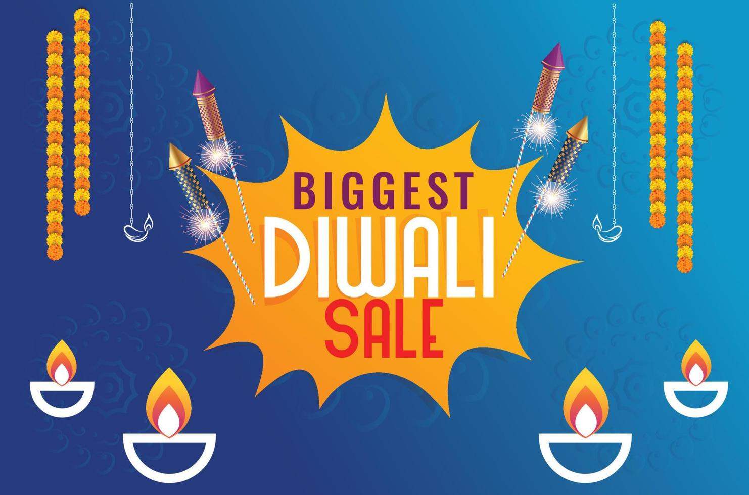 Diwali festival background vector illustration