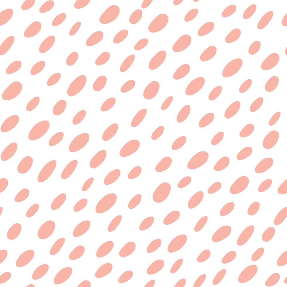 Abstract spotted seamless pattern in pastel colors. Pink dotted background. Vector hand-drawn illustration. Suitable for print, decorations, wrapping paper, covers, invitations, cards.