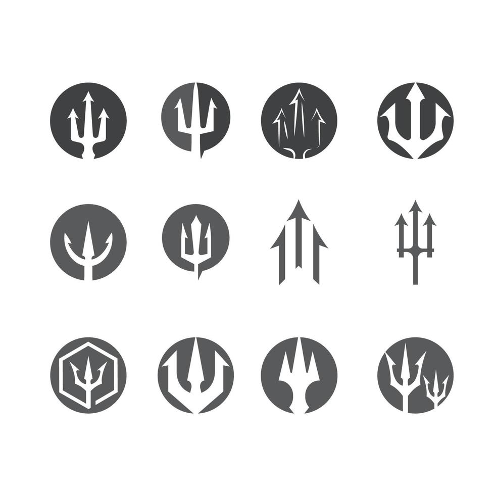 Trident Logo icon Template vector design