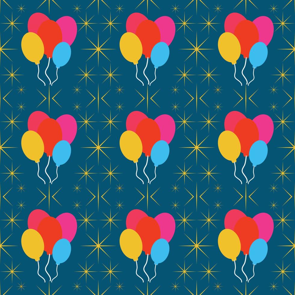 Seamless Pattern Background of Balloon Shape vector