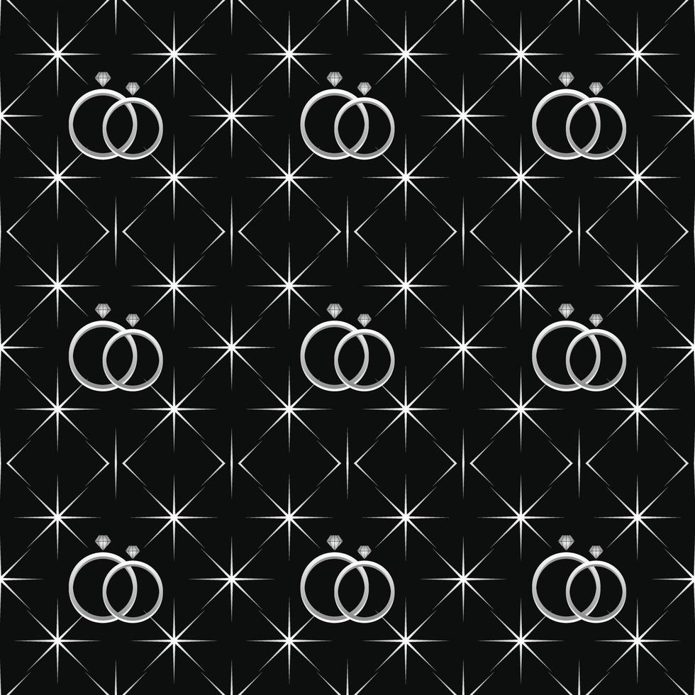 Seamless Pattern Background of Diamond Ring Shape vector