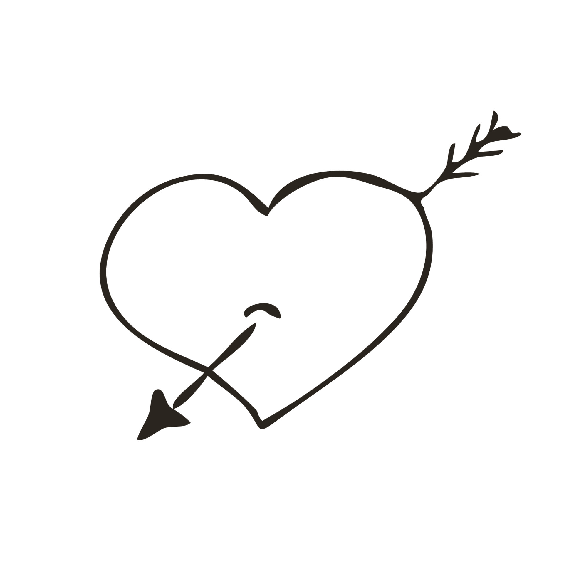 Doodle broken heart icon. Love symbol. Cute hand drawn graphic ...