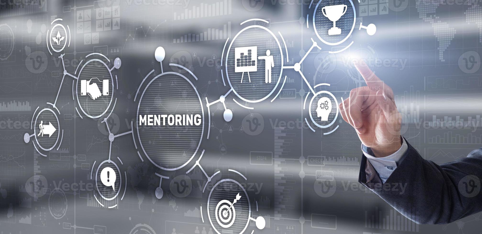 Mentoring Motivation Coaching Career Business Technology concept photo