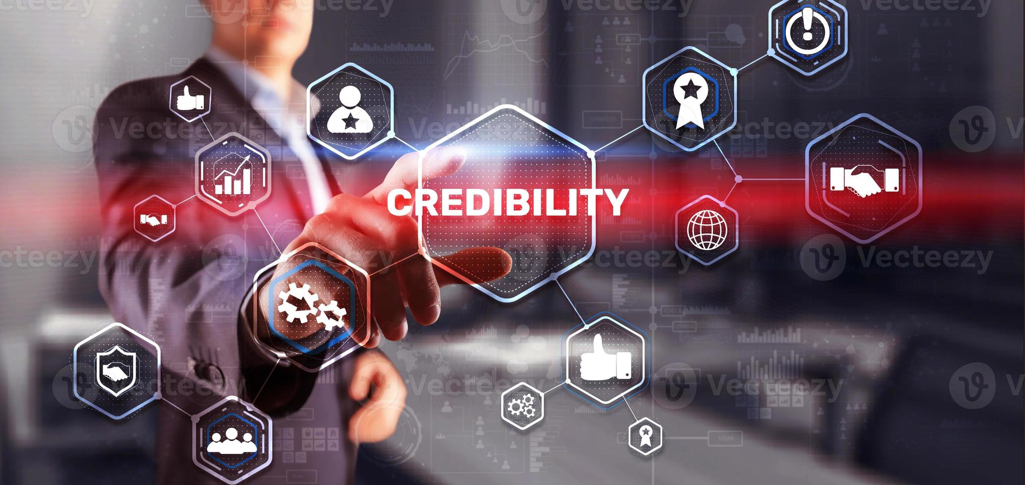 Credibility improvement. Modern business solution concept photo