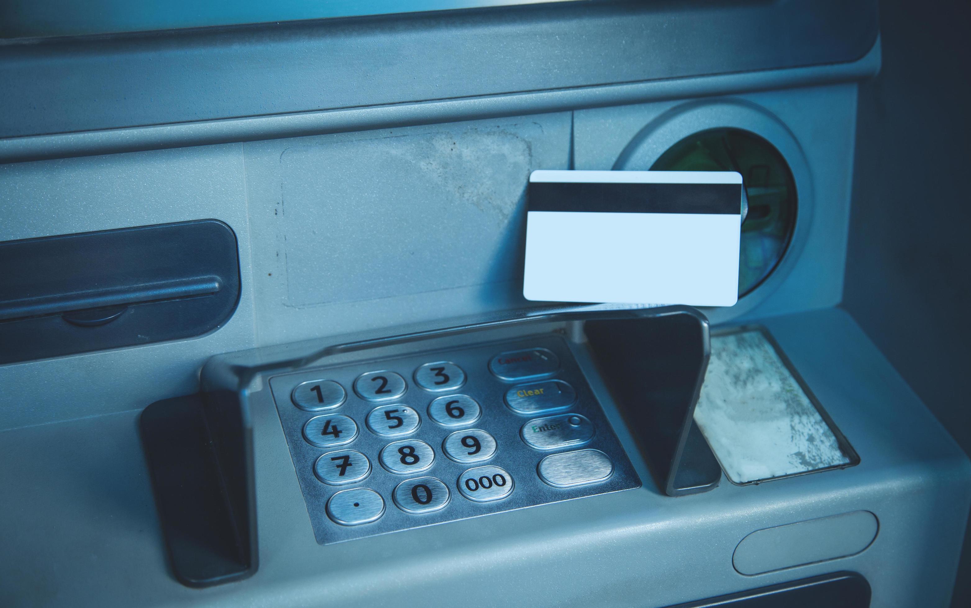 Credit card. ATM. Withdraw money 4340222 Stock Photo at Vecteezy