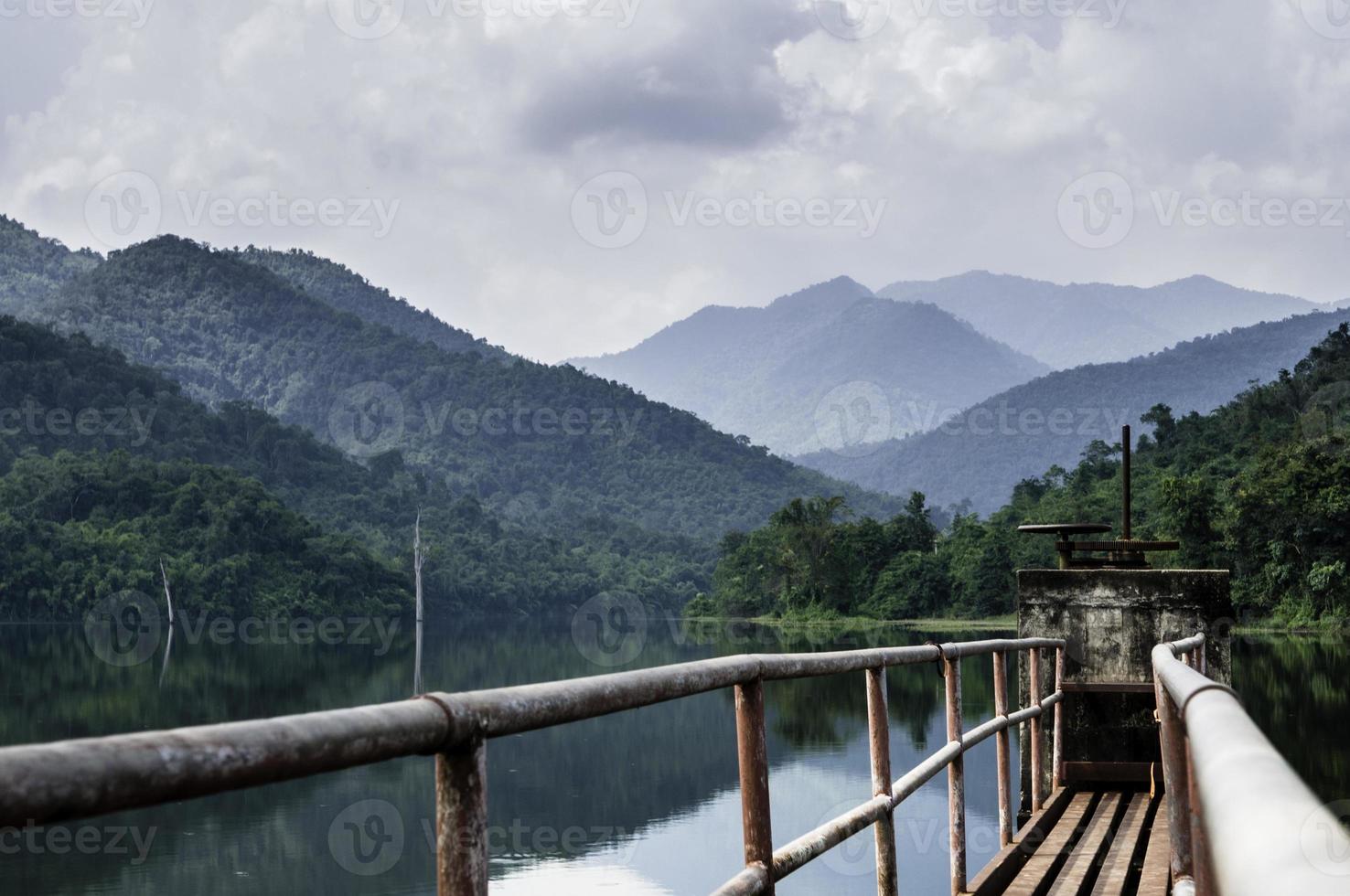 Dam save landscape water mountain tree photo