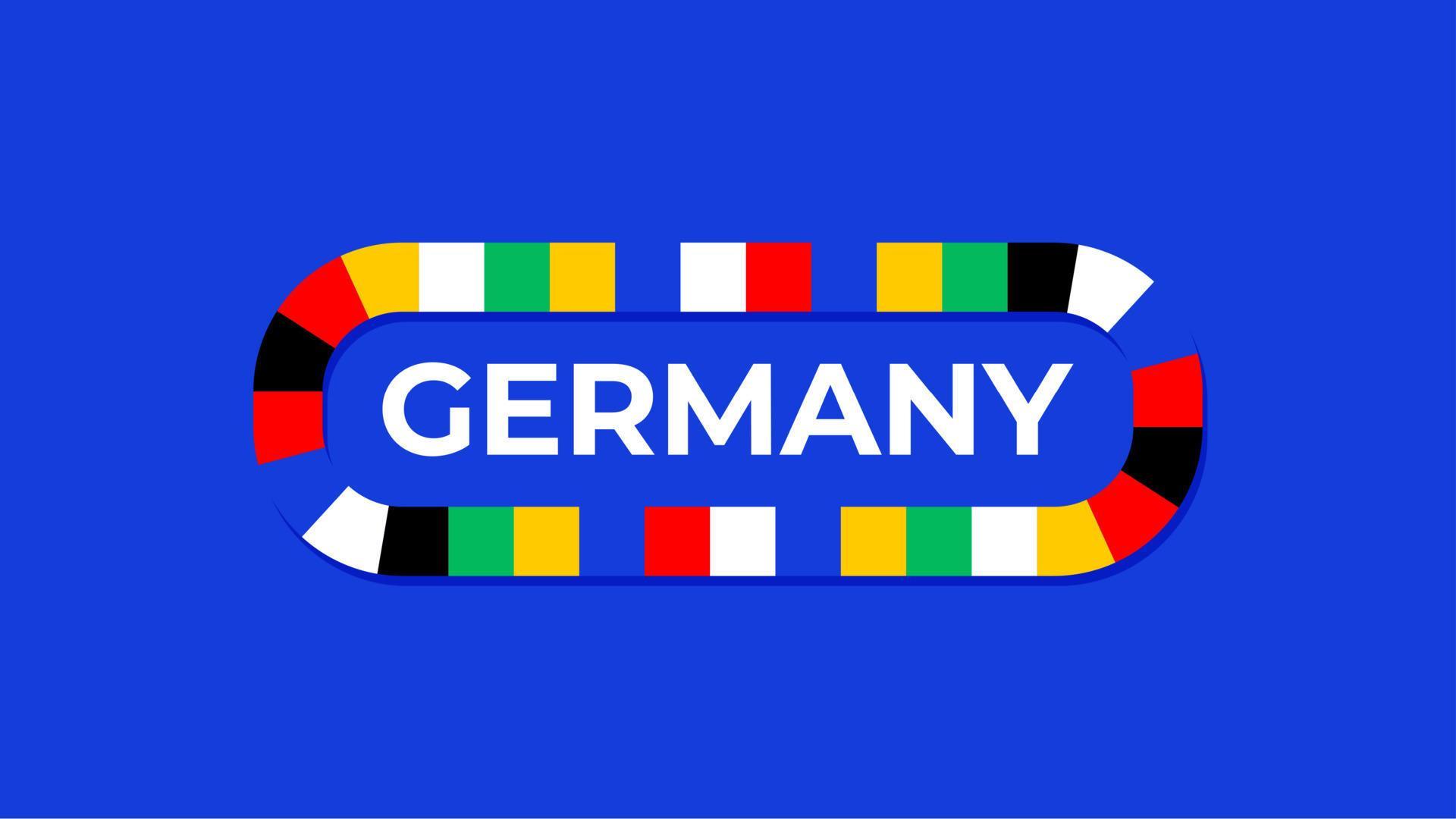 Germany 2024 vector flag. football 2024 tournament championship final