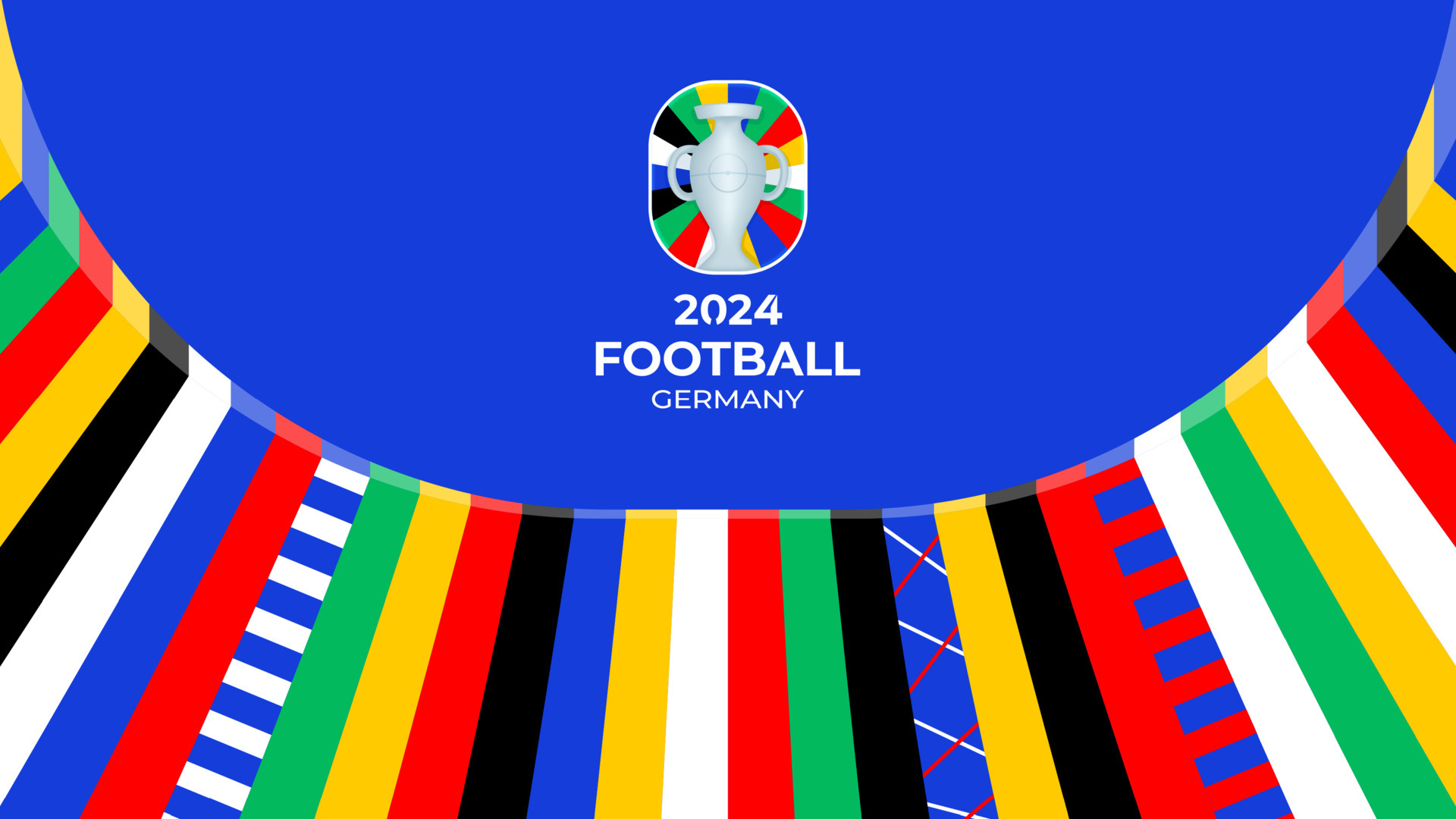 Football championship 2024 blue background vector stock illustration