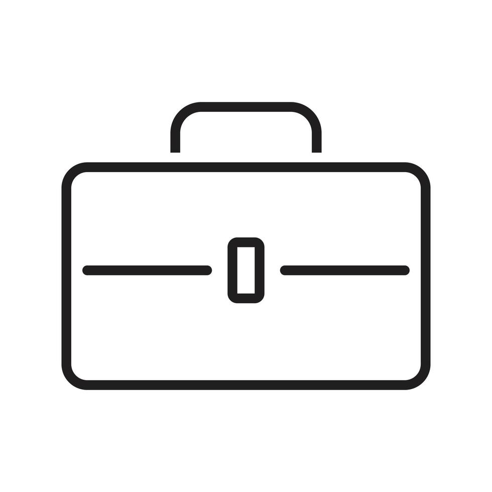 suitcase handbag Business Office Icon vector Line on white background image for web, presentation, logo, Icon Symbol.