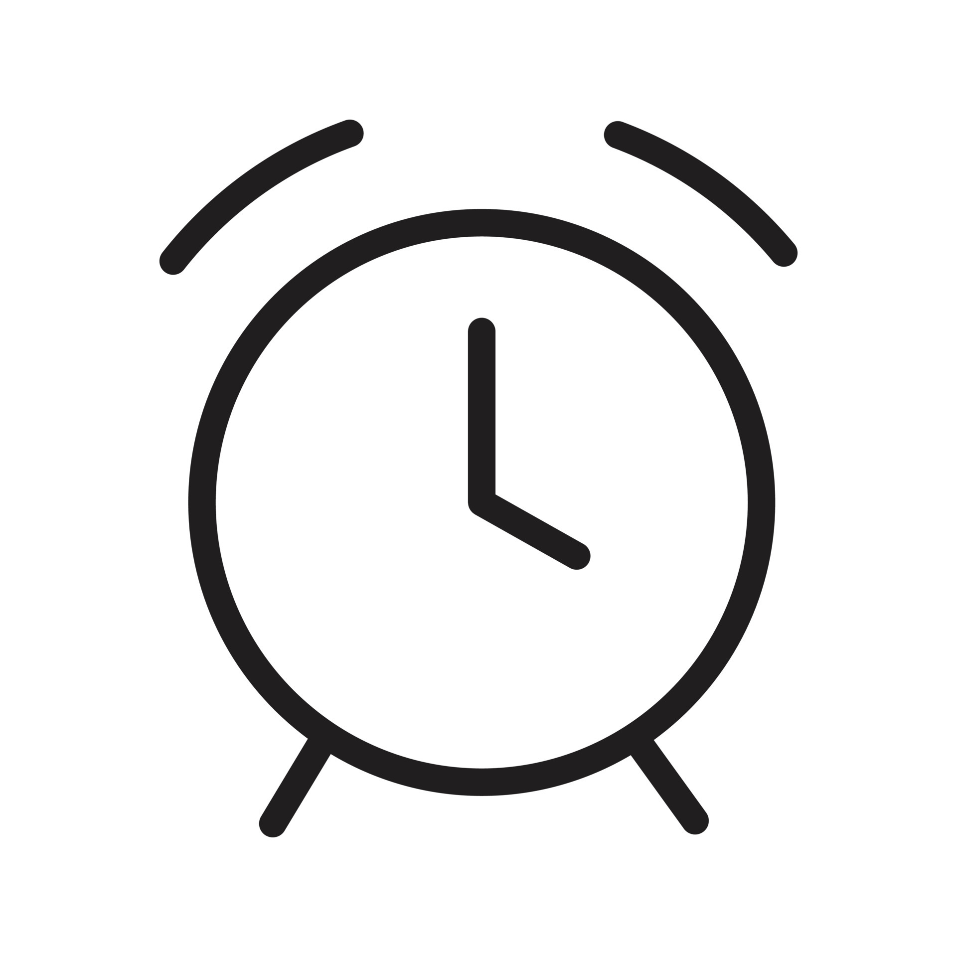 Clock office Icon vector Line on white background image for web