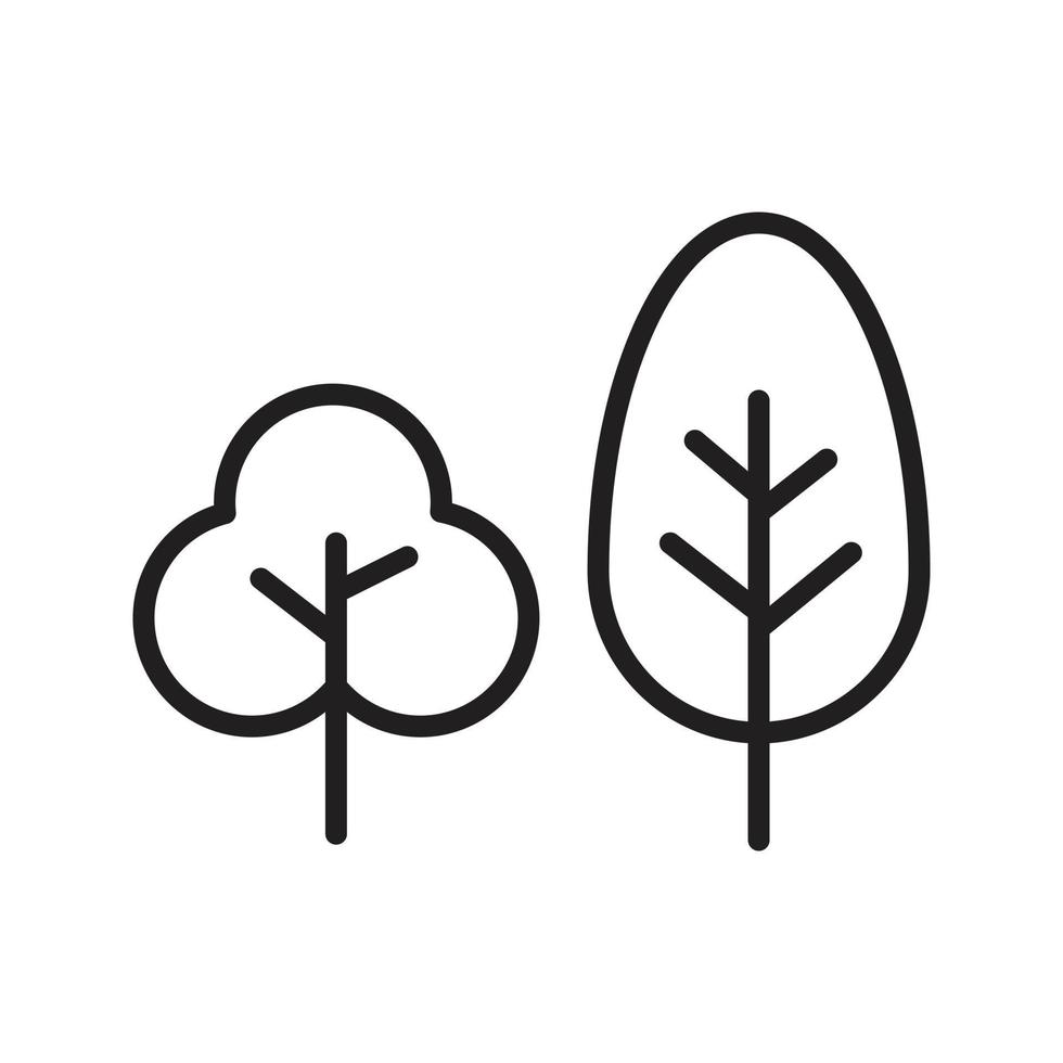 vector de jardinería de icono de forrest de hoja de árbol para web, presentación, logotipo, infografía, símbolo