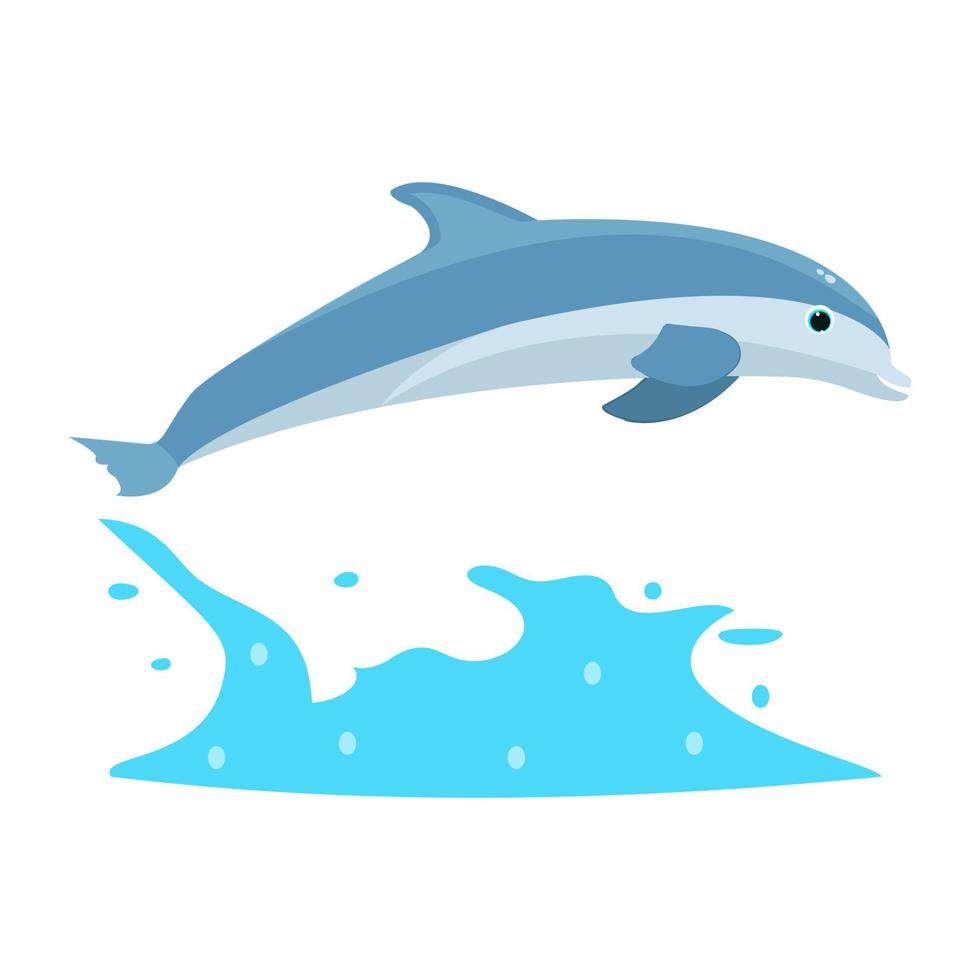 conceptos de dibujos animados de delfines vector