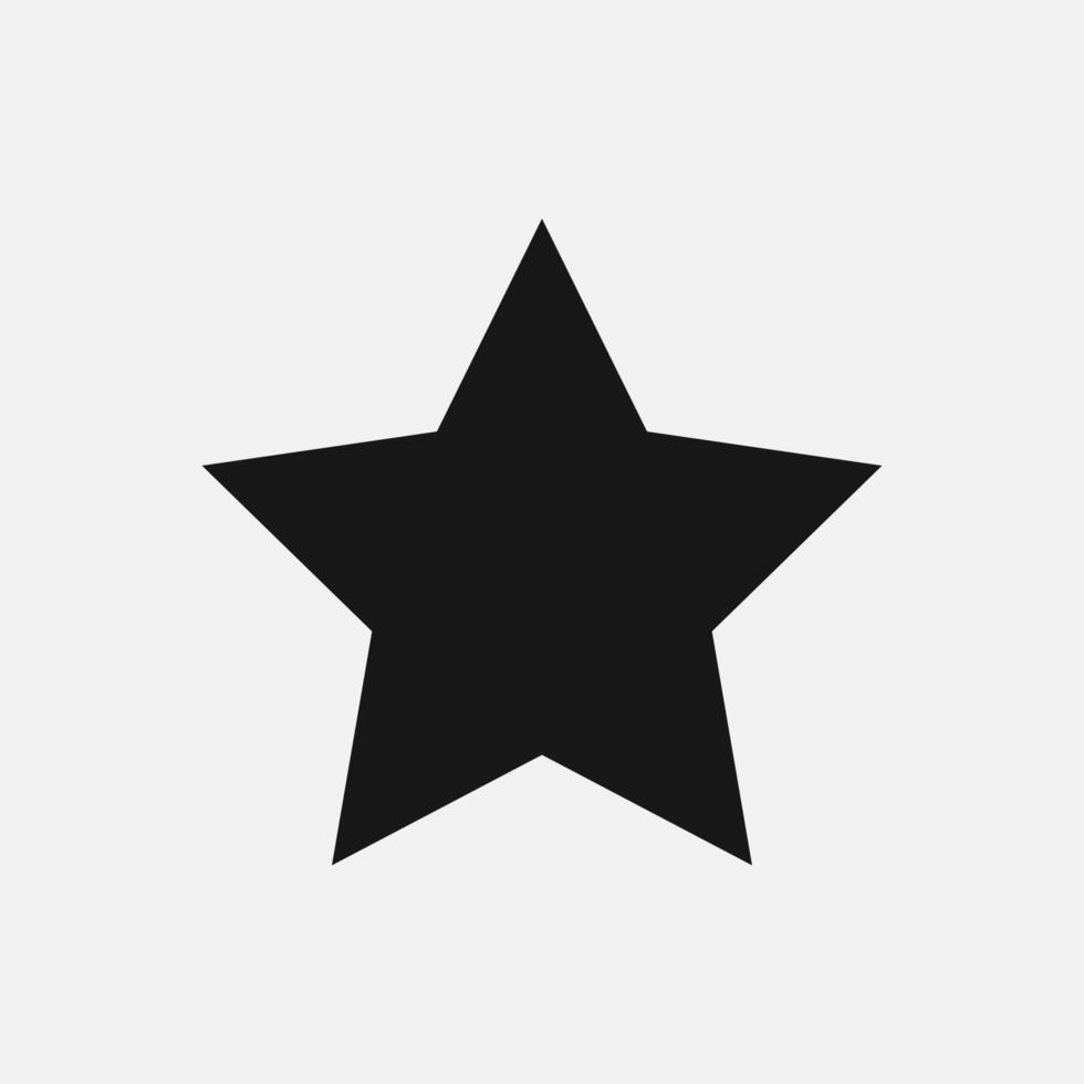 Black star outline icon vector design on white background