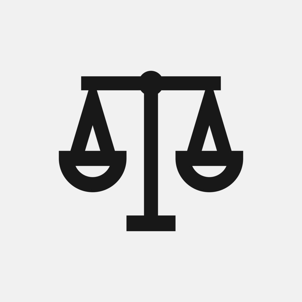 Justice scale icon. White background. Grading pictogram scale Vector illustration.