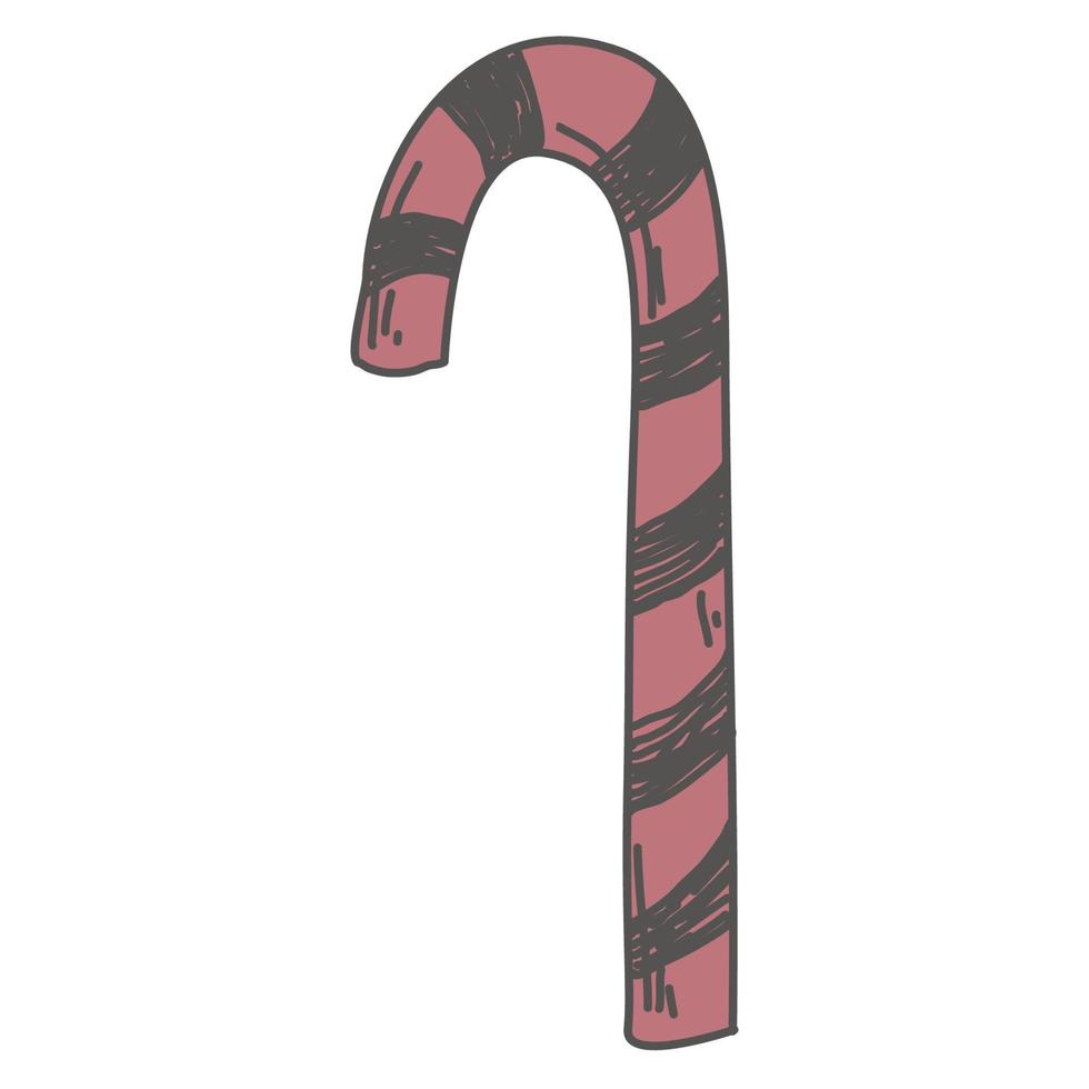Traditional christmas candy cane vector