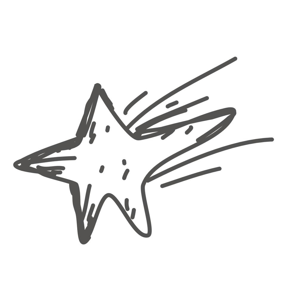 boceto dibujado a mano estrella vector