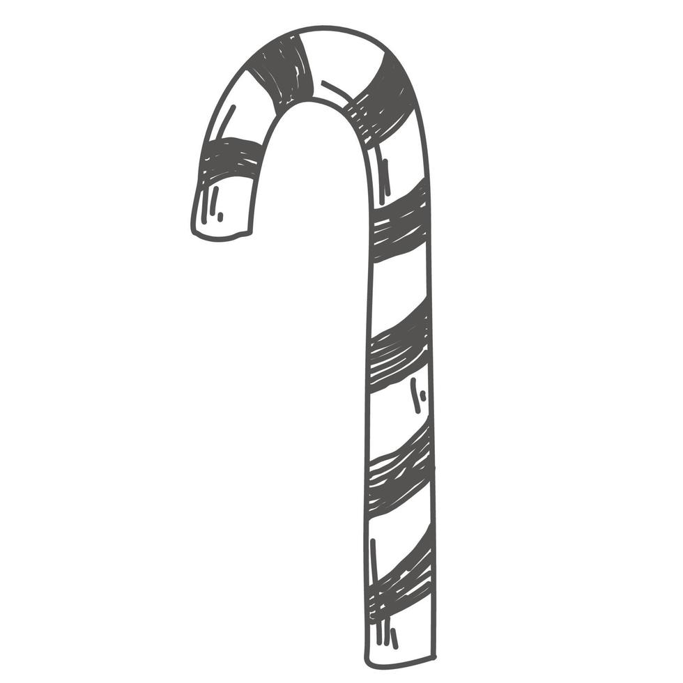 Traditional christmas candy cane vector