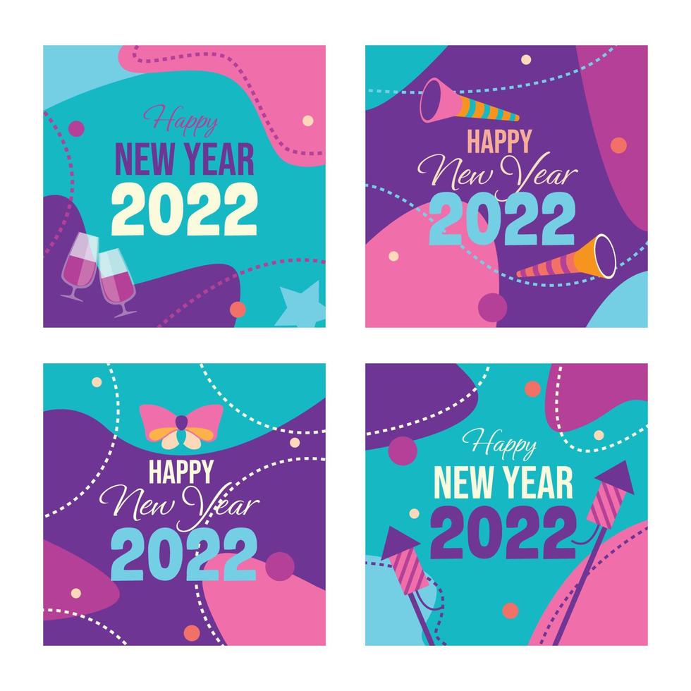 New Year Social Media Post vector