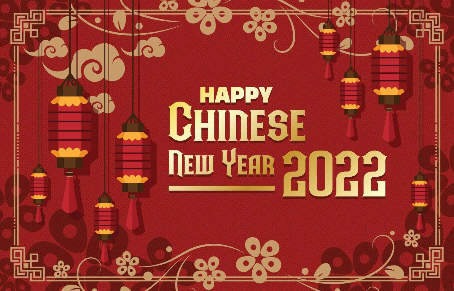 Chinese New Year 2022 Background vector