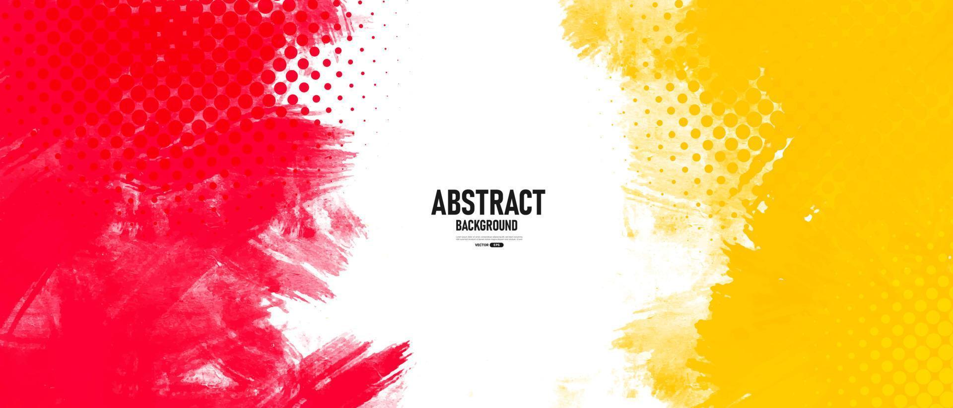 Abstract watercolor red and yellow background vector