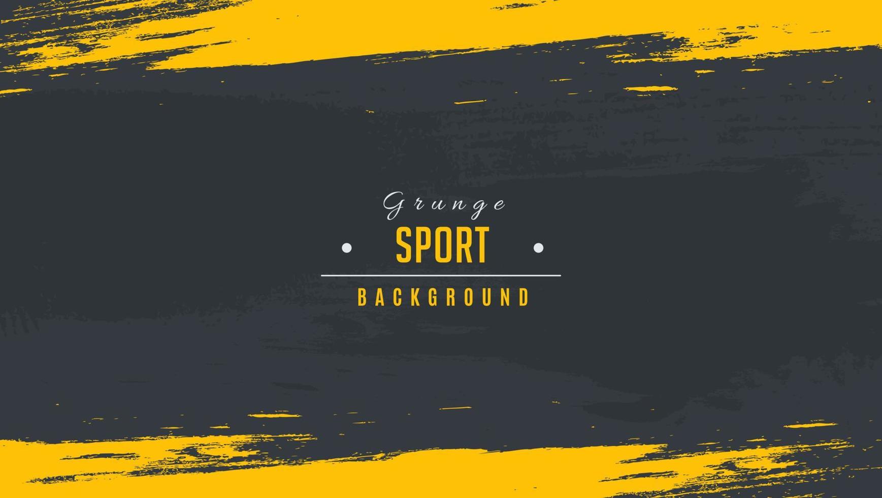 Diseño de deporte grunge marco amarillo abstracto mínimo en fondo oscuro vector