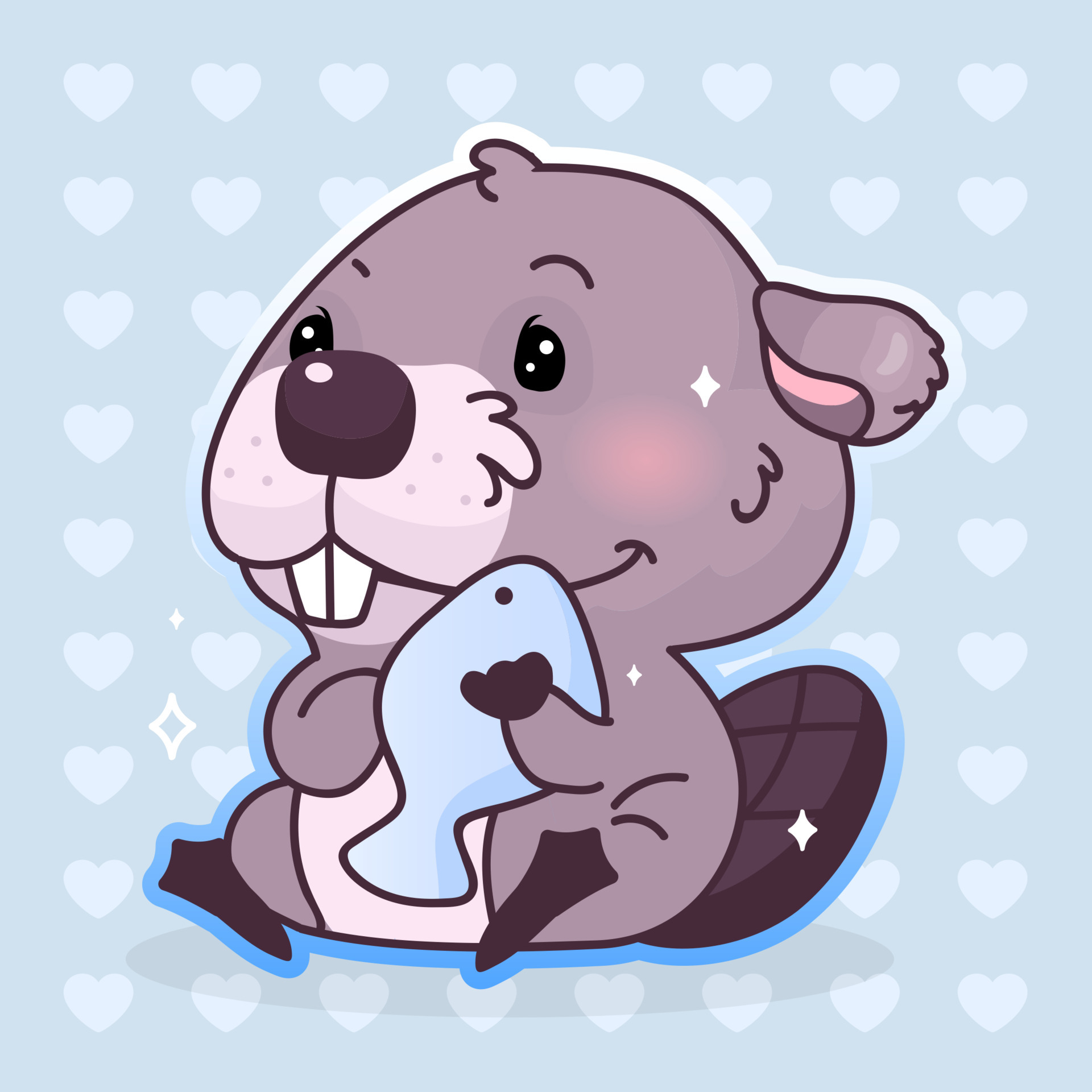 Cute beaver kawaii cartoon vector character. Adorable, happy and funny animal hugging fish isolated sticker, patch. Anime satisfied baby boy beaver with food emoji on blue background 4341307 Vector Art at Vecteezy Cute beaver kawaii cartoon vector character. Adorable, happy and funny animal hugging fish isolated sticker, patch. Anime satisfied baby boy beaver with food emoji on blue background 4341307 Vector Art at Vecteezy