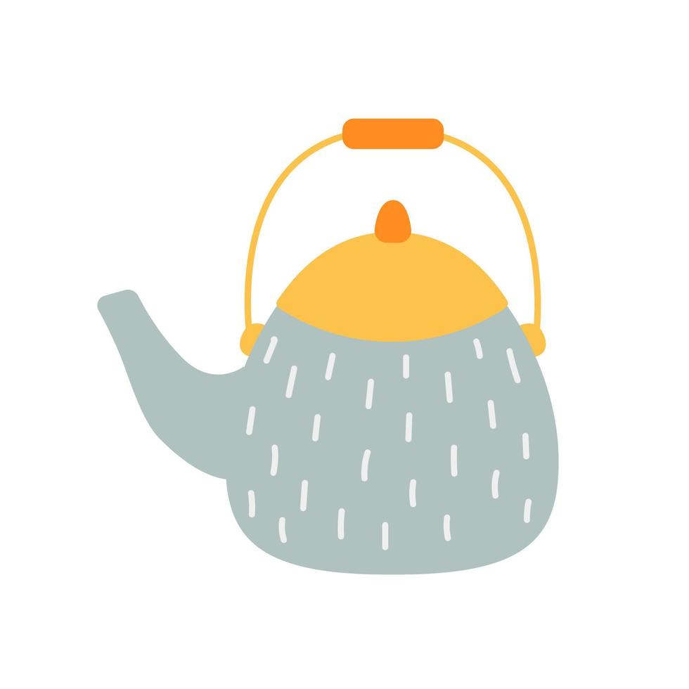 Camping kettle, vector illustration in flat style