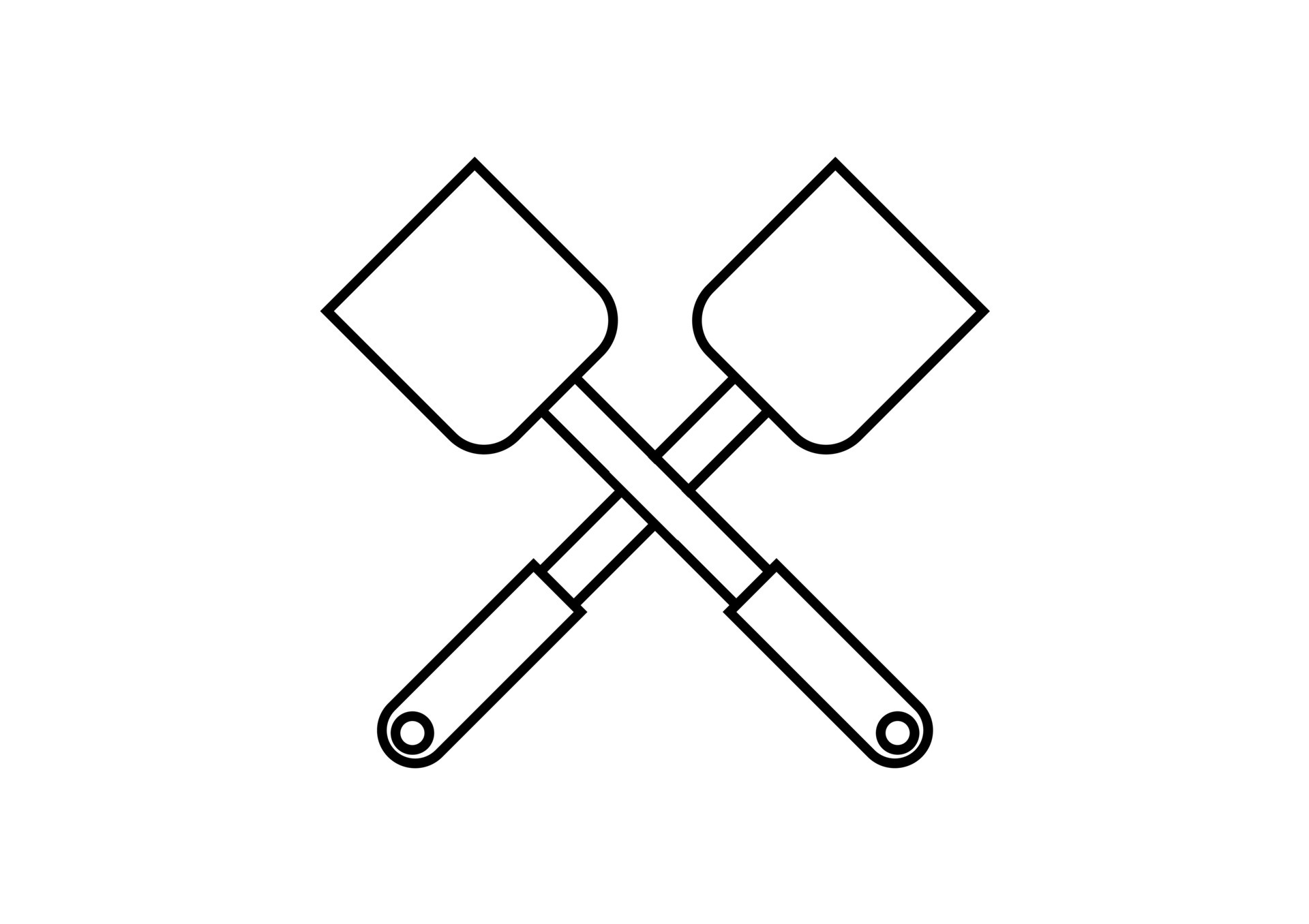 the outline of a spatula with a simple design 4341631 Vector Art at