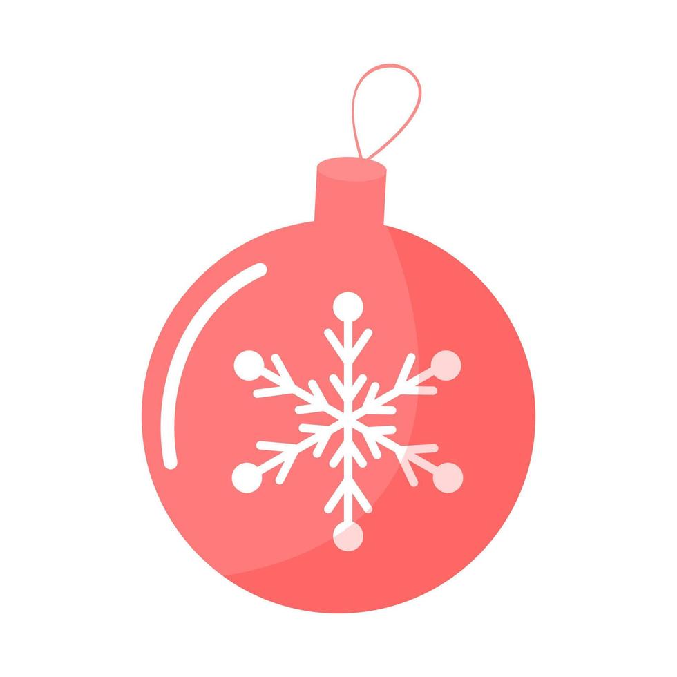 Christmas ball with snowflake vector