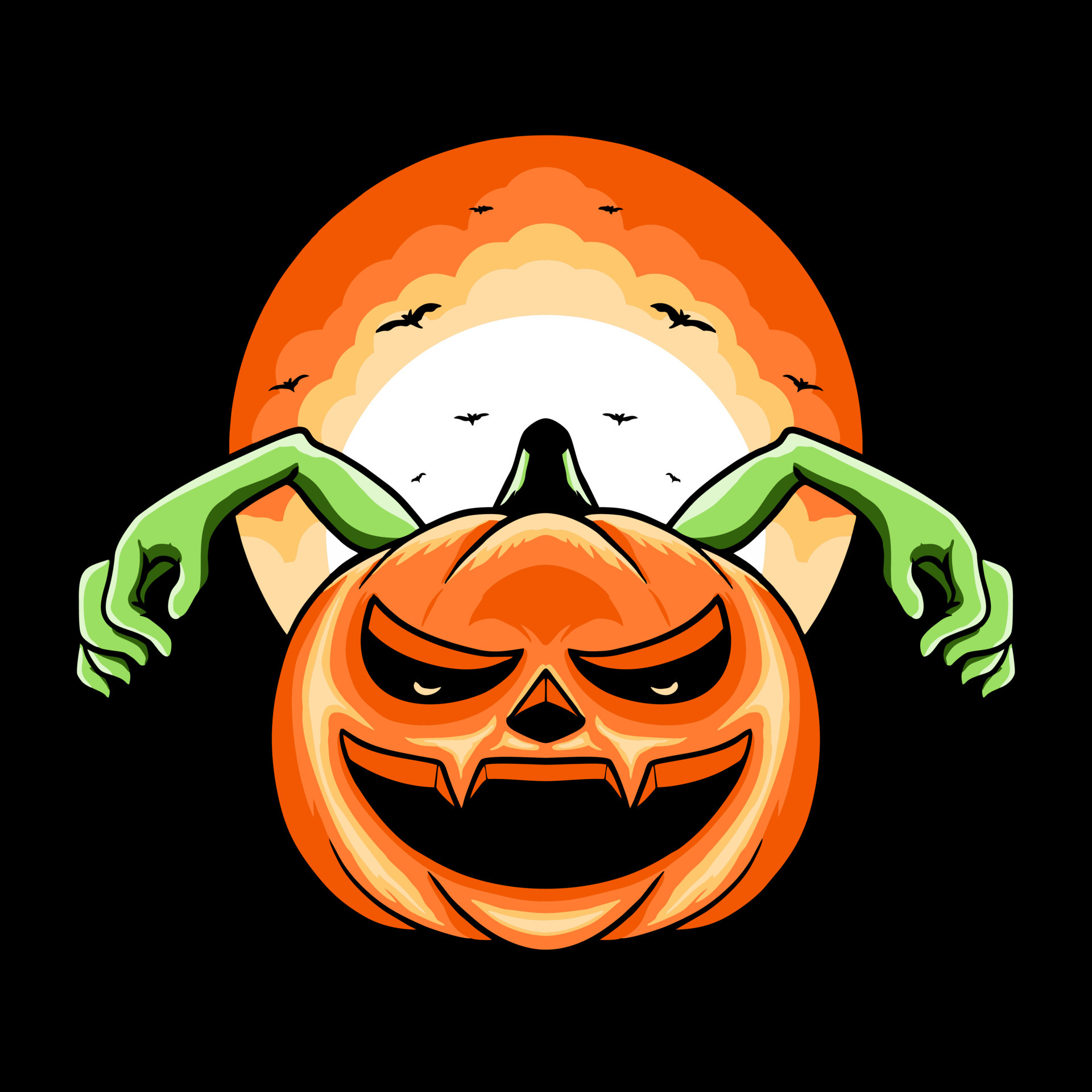 Premium Vector  Halloween pumpkin face tshirt design