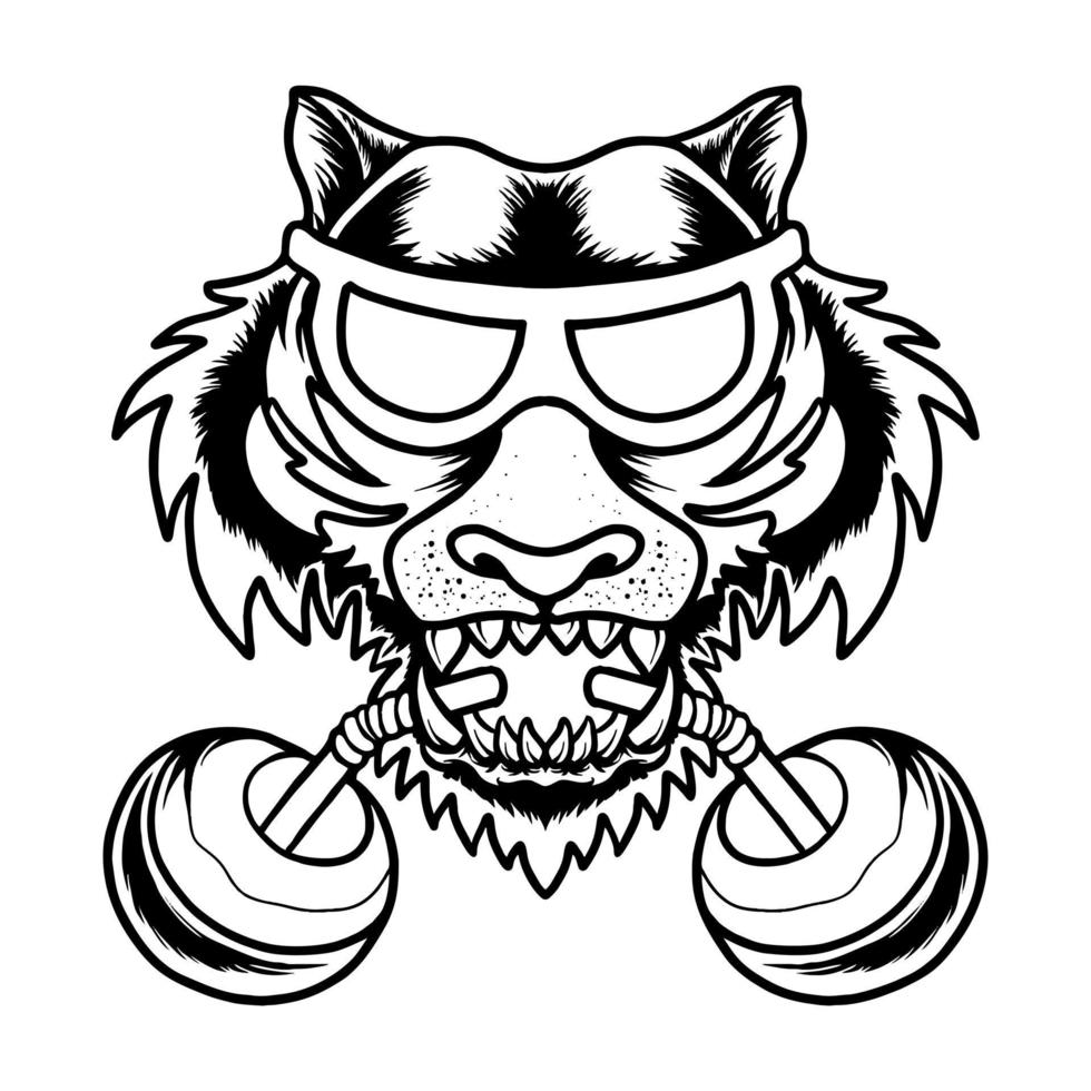 tiger head vector illustration