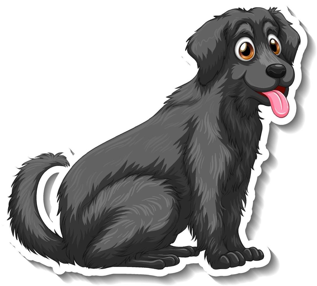 pegatina de dibujos animados de perro golden retriever vector