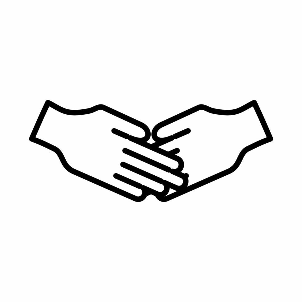 Hand Shake Icon Line.eps vector