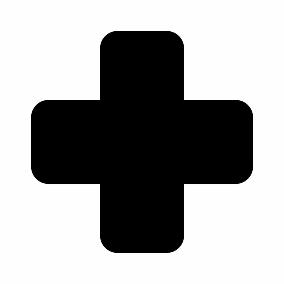 Red Cross Icon Black.eps vector