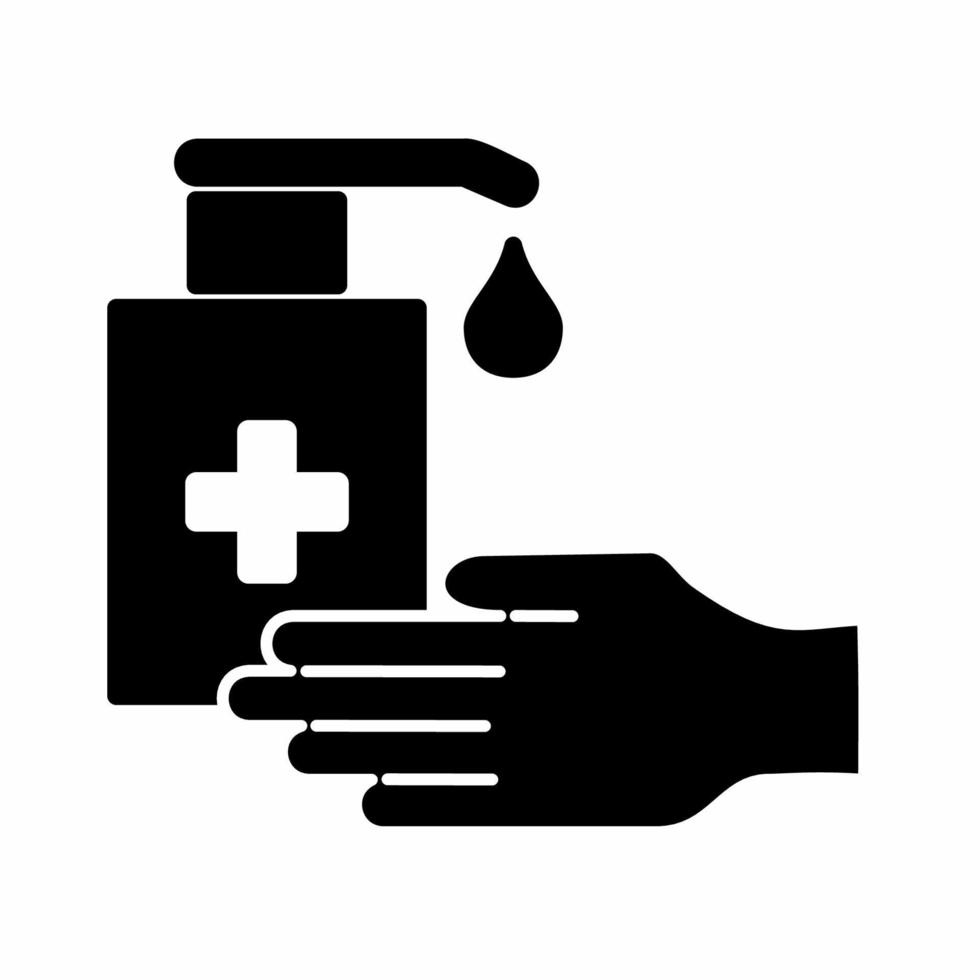 Hand Sanitizer Icon Black.eps vector