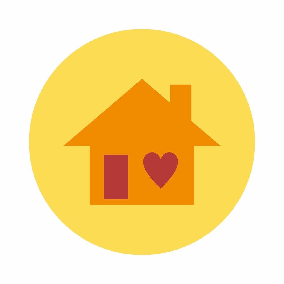 Stay at Home Icon Flat.eps vector