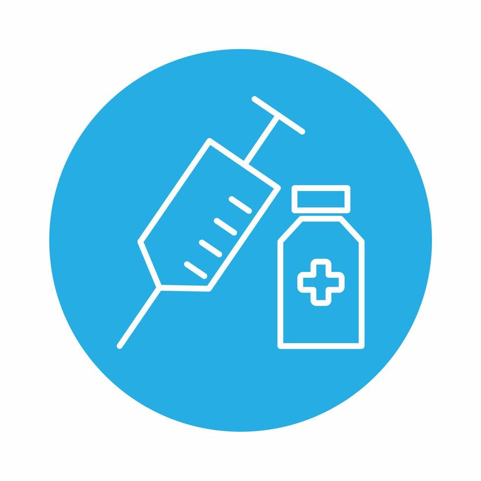 Vaccine Icon Blue and White.eps vector