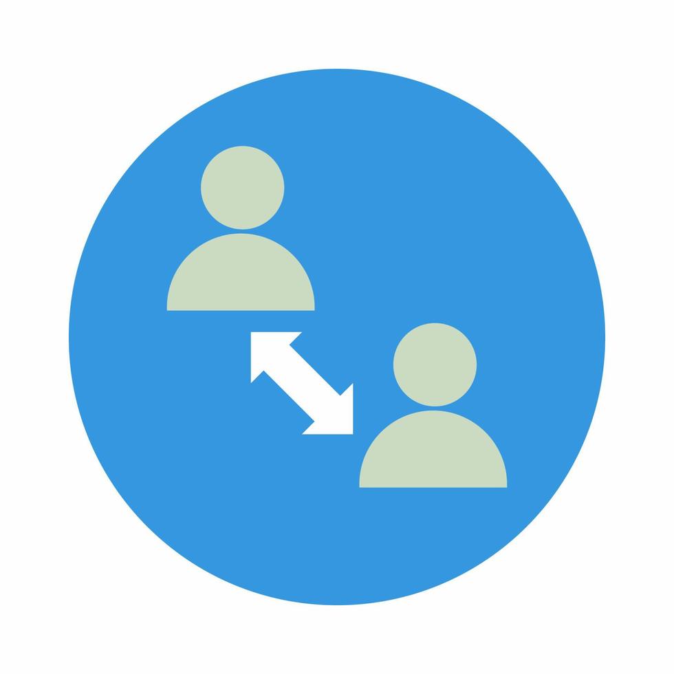 Social Distancing Icon Flat.eps vector