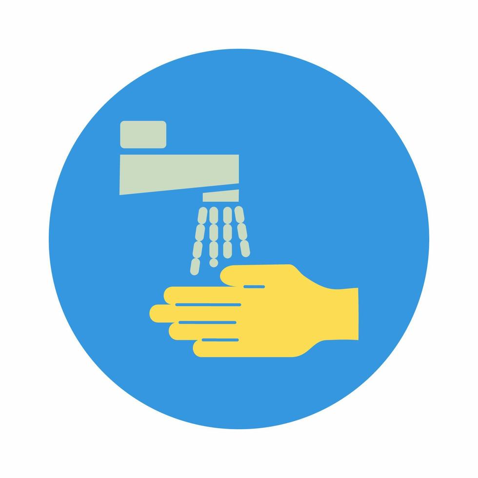 Wash Your Hand Icon Flat.eps vector