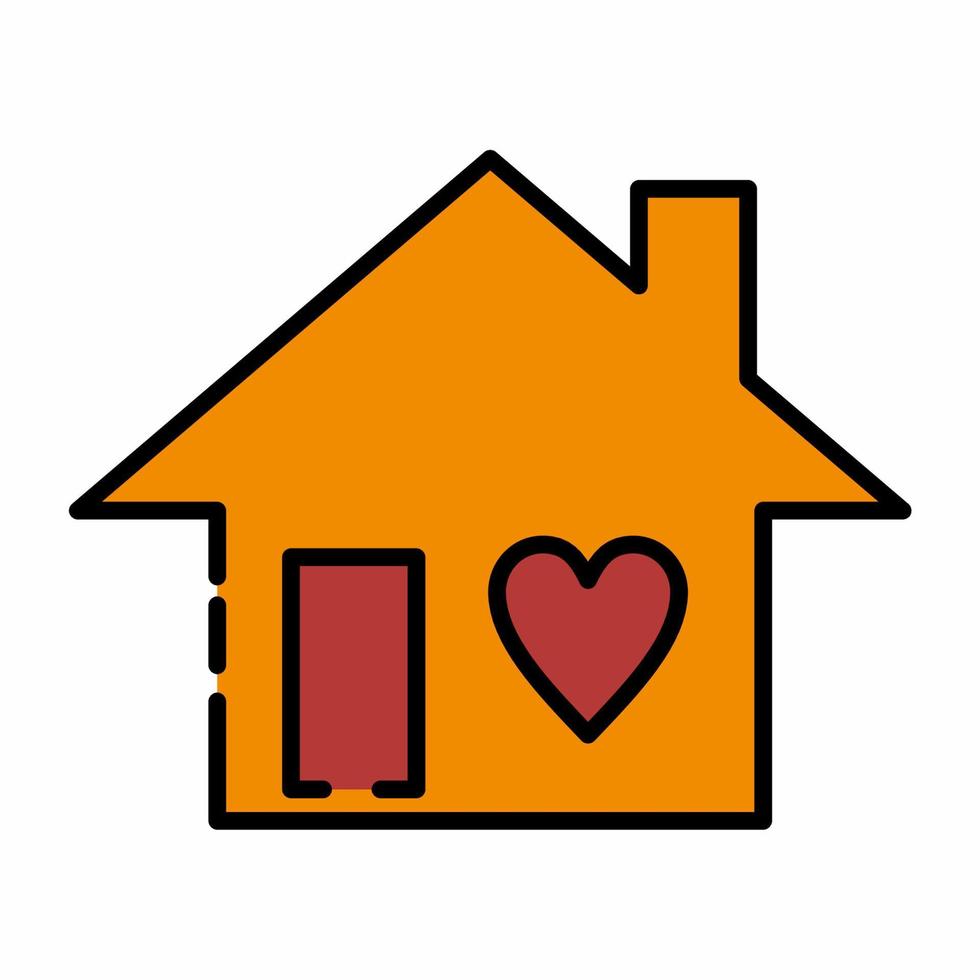 Stay at Home Icon Flat Line.eps vector