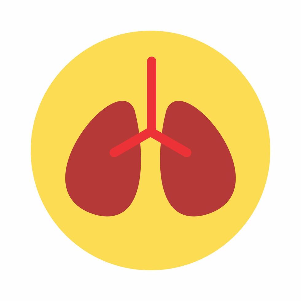Lungs Icon Flat.eps vector